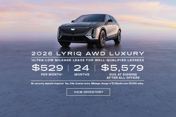 2026 LYRIQ AWD LUXURY. Ultra-low milege lease for well-qualified lessees. $529 per month 24 month...